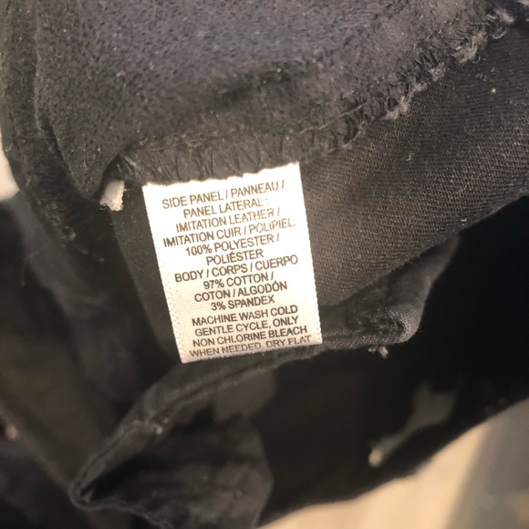 Ann Taylor Loft Skinny Pants Leather Stripe - Picture 6 of 6